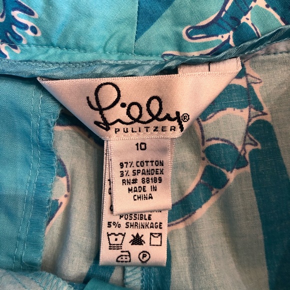 Lilly Pulitzer seahorse print Capri pants - Picture 5 of 5
